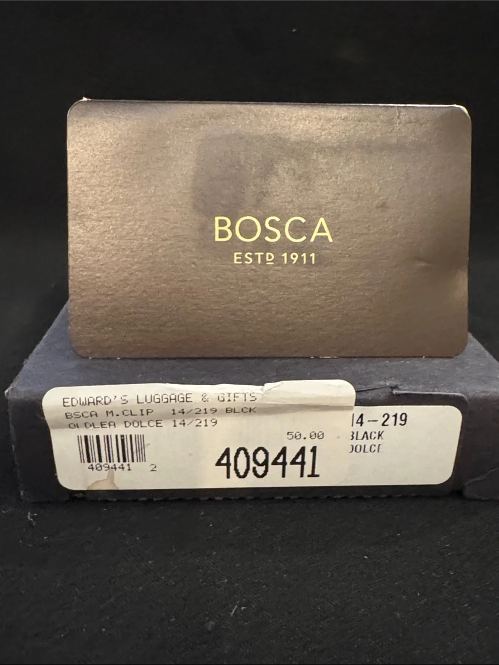 NIB Bosch Black Leather Key & Card Holder
